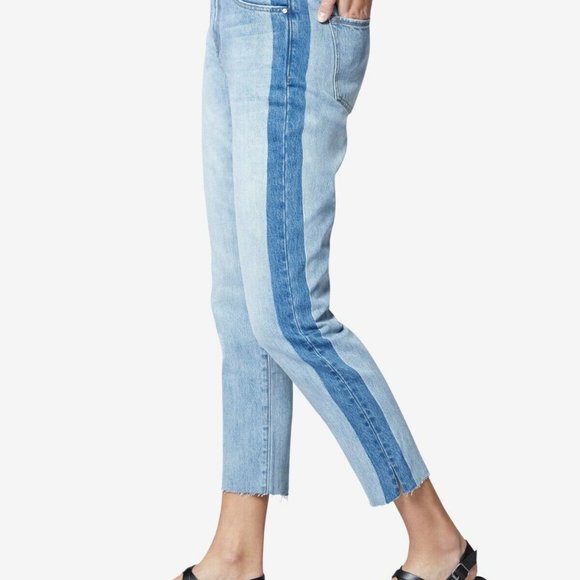 Sanctuary Charli Shadow Stripe Sz-31 Crop Hi Rise Jeans NWT - Picture 4 of 6